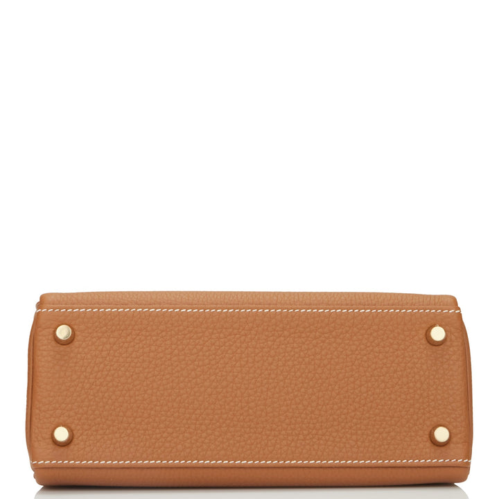 Hermes Kelly 25 Retourne Gold Togo Gold Hardware