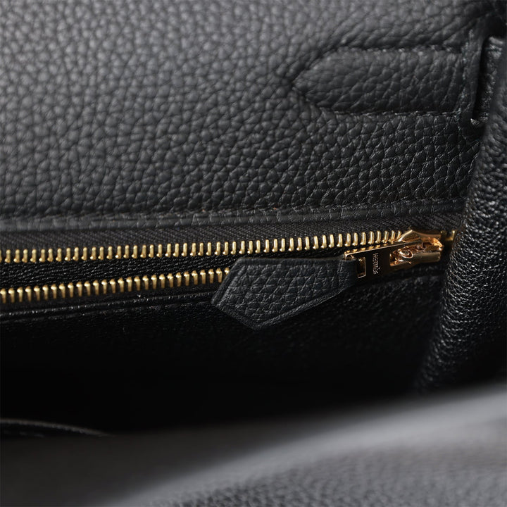 Hermes Kelly 32 Retourne Black Togo Gold Hardware