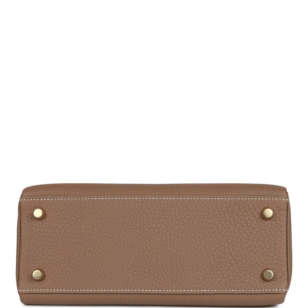 Hermes Kelly 25 Retourne Etoupe Togo Gold Hardware