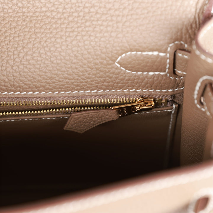 Hermes Kelly 25 Retourne Etoupe Togo Gold Hardware
