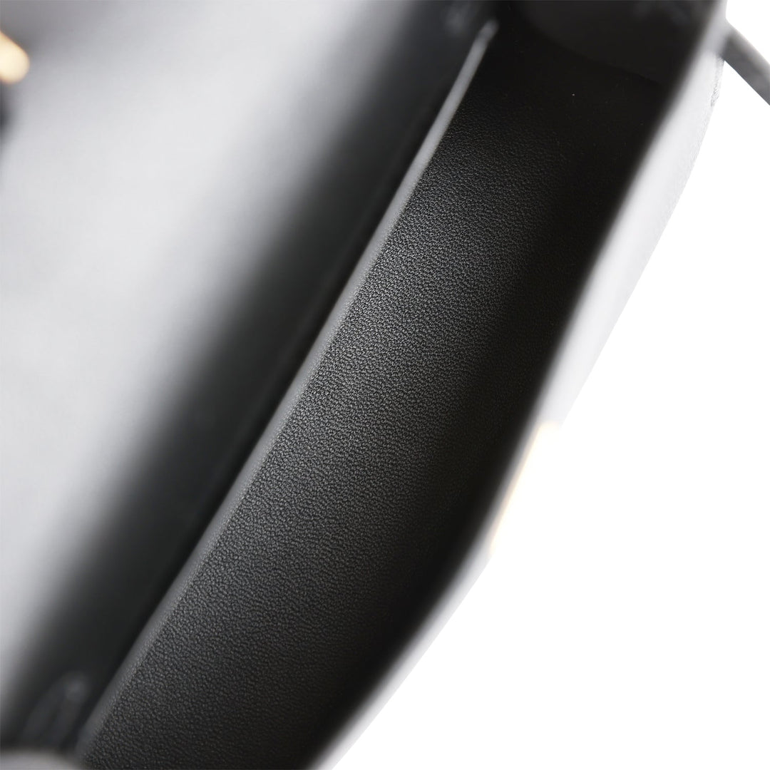 Hermes Kelly 20 Sellier Black Epsom Gold Hardware
