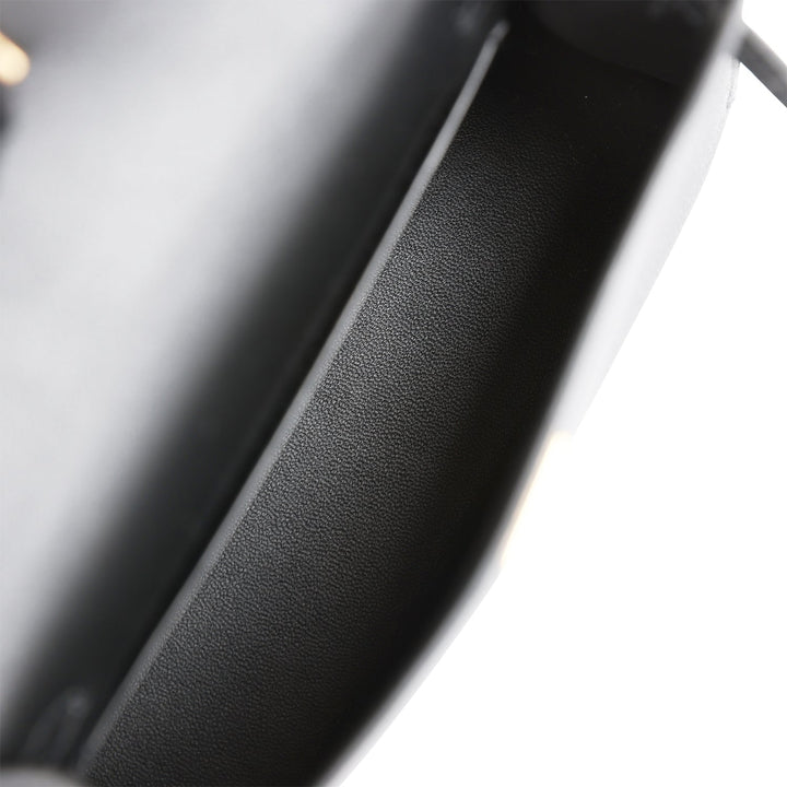 Hermes Kelly 20 Sellier Black Epsom Gold Hardware