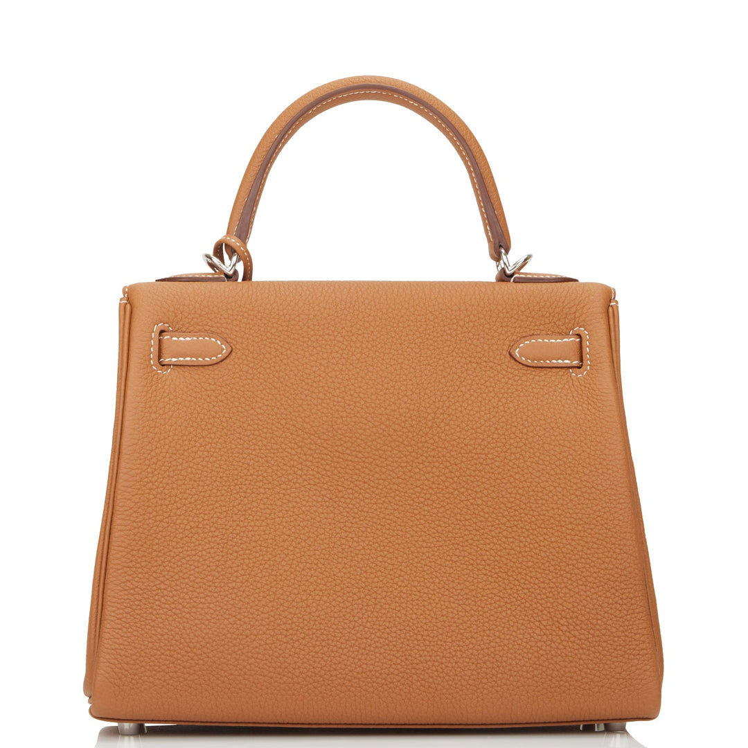 Top quality Hermes Kelly Retourne 25 Gold Togo Palladium Hardware