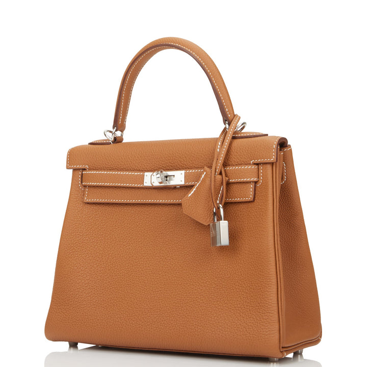 Top quality Hermes Kelly Retourne 25 Gold Togo Palladium Hardware