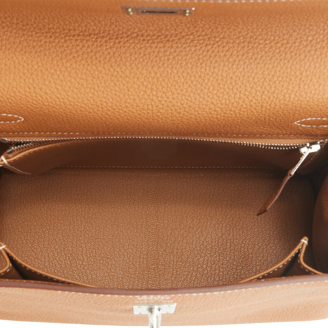 Top quality Hermes Kelly Retourne 25 Gold Togo Palladium Hardware