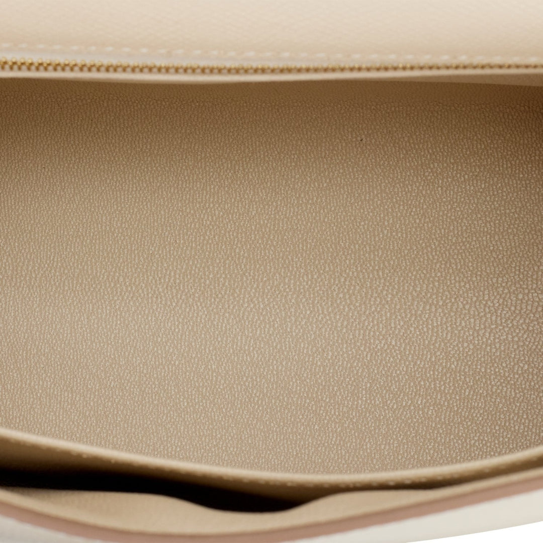 Hermes Kelly 25 Sellier Craie Epsom Gold Hardware