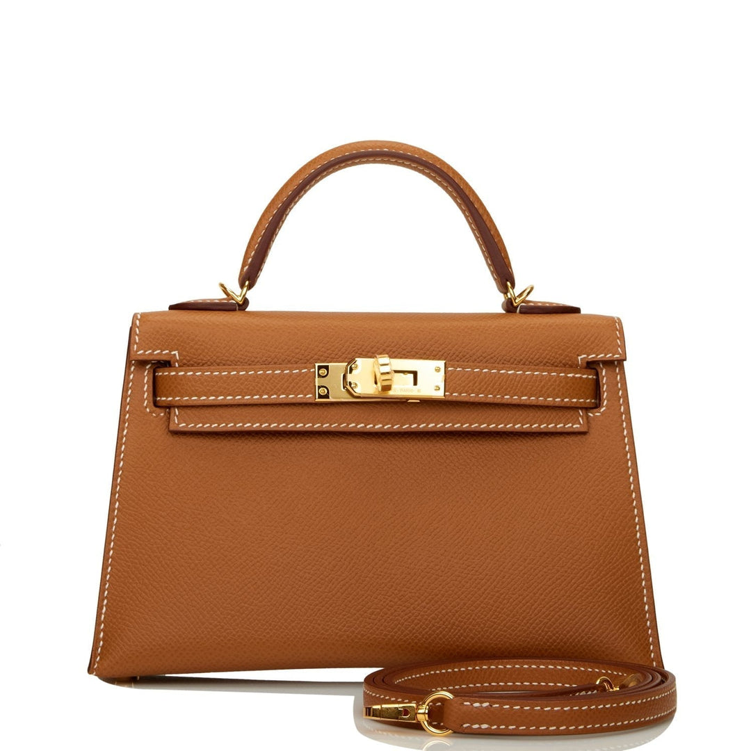 Top quality Hermes Kelly Sellier 20 Gold Epsom Gold Hardware