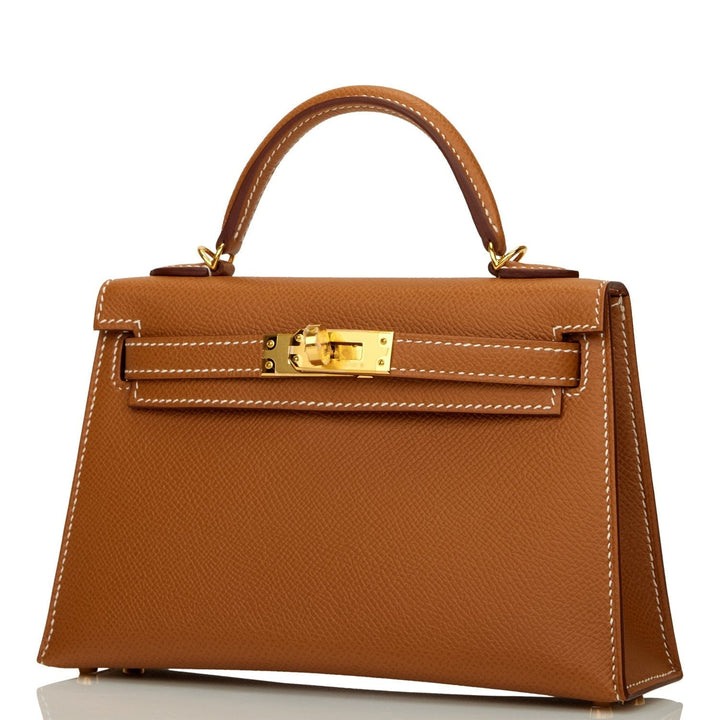 Top quality Hermes Kelly Sellier 20 Gold Epsom Gold Hardware