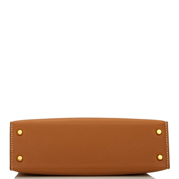 Top quality Hermes Kelly Sellier 20 Gold Epsom Gold Hardware