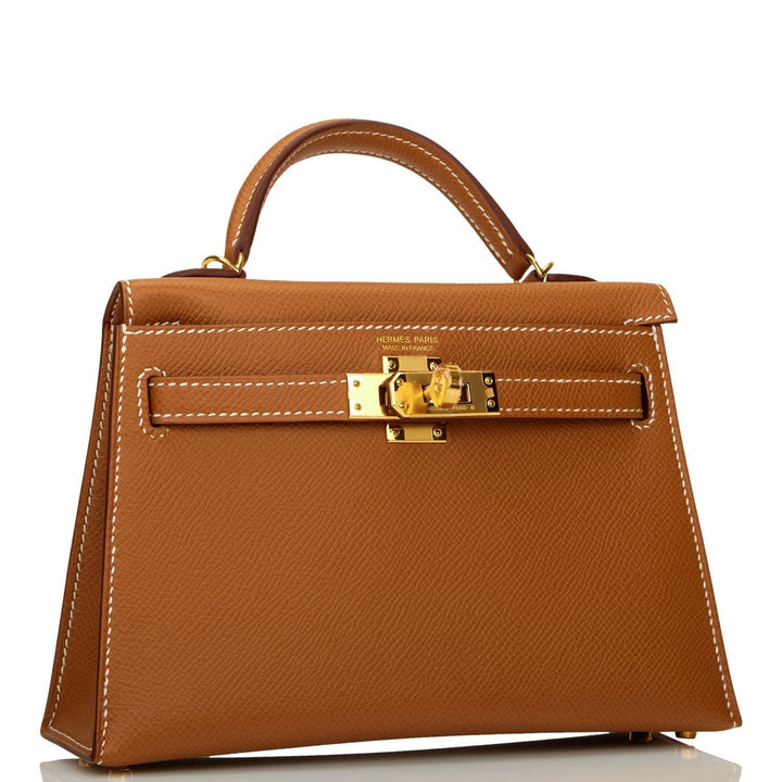 Top quality Hermes Kelly Sellier 20 Gold Epsom Gold Hardware