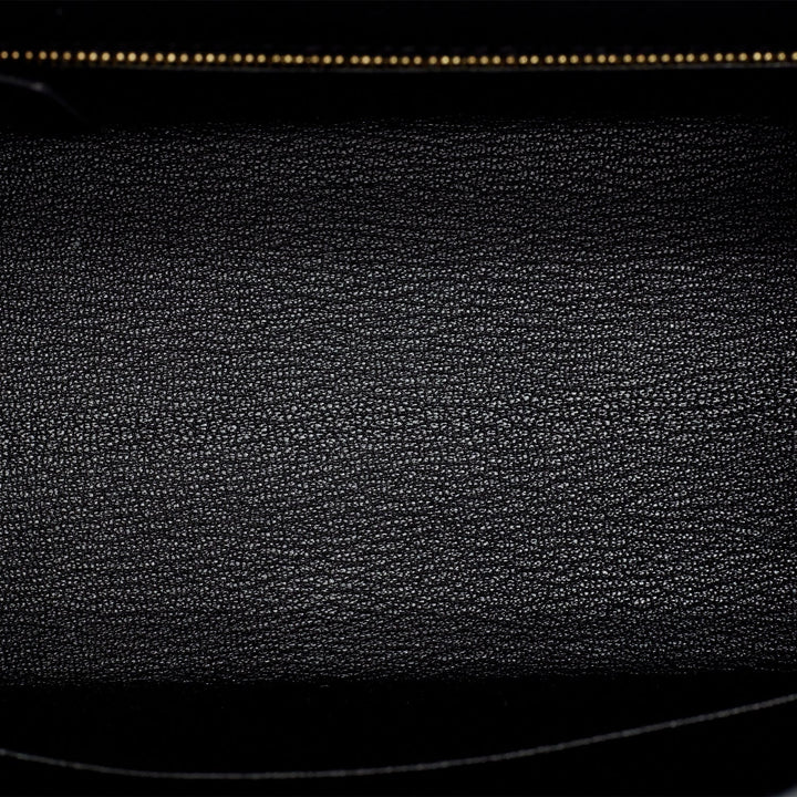 Hermes Kelly 25 Sellier Black Epsom Gold Hardware