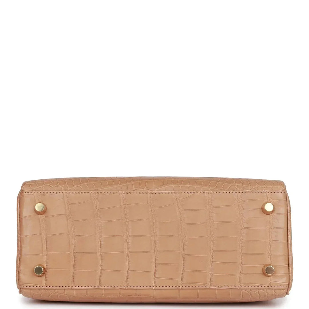 Hermes Kelly 25 Retourne Chai Matte Alligator Gold Hardware