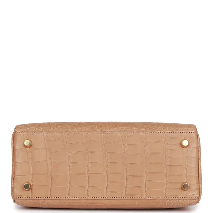Hermes Kelly 25 Retourne Chai Matte Alligator Gold Hardware