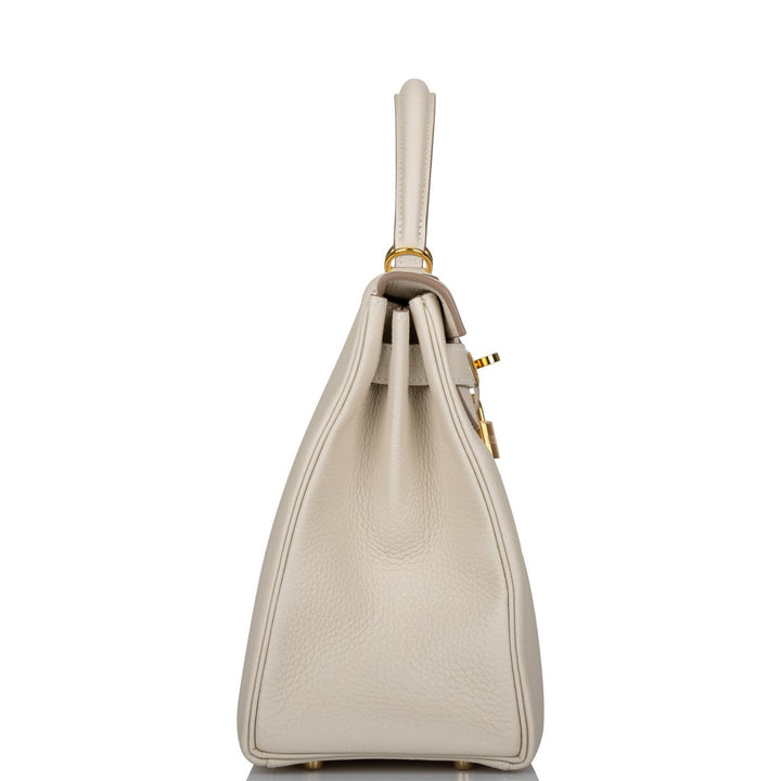 Hermes Kelly 28 Retourne Craie Togo Gold Hardware