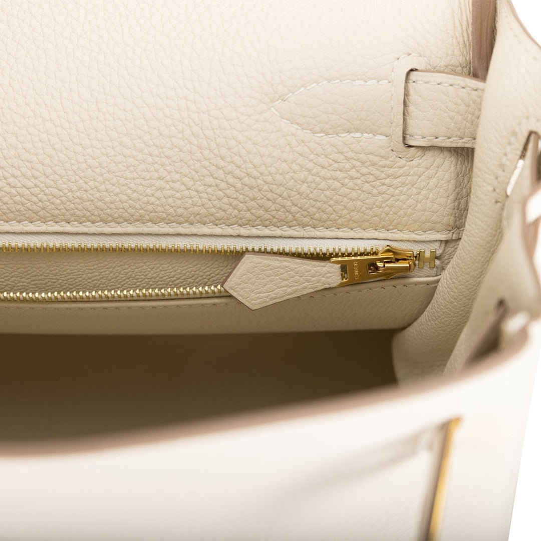 Hermes Kelly 28 Retourne Craie Togo Gold Hardware