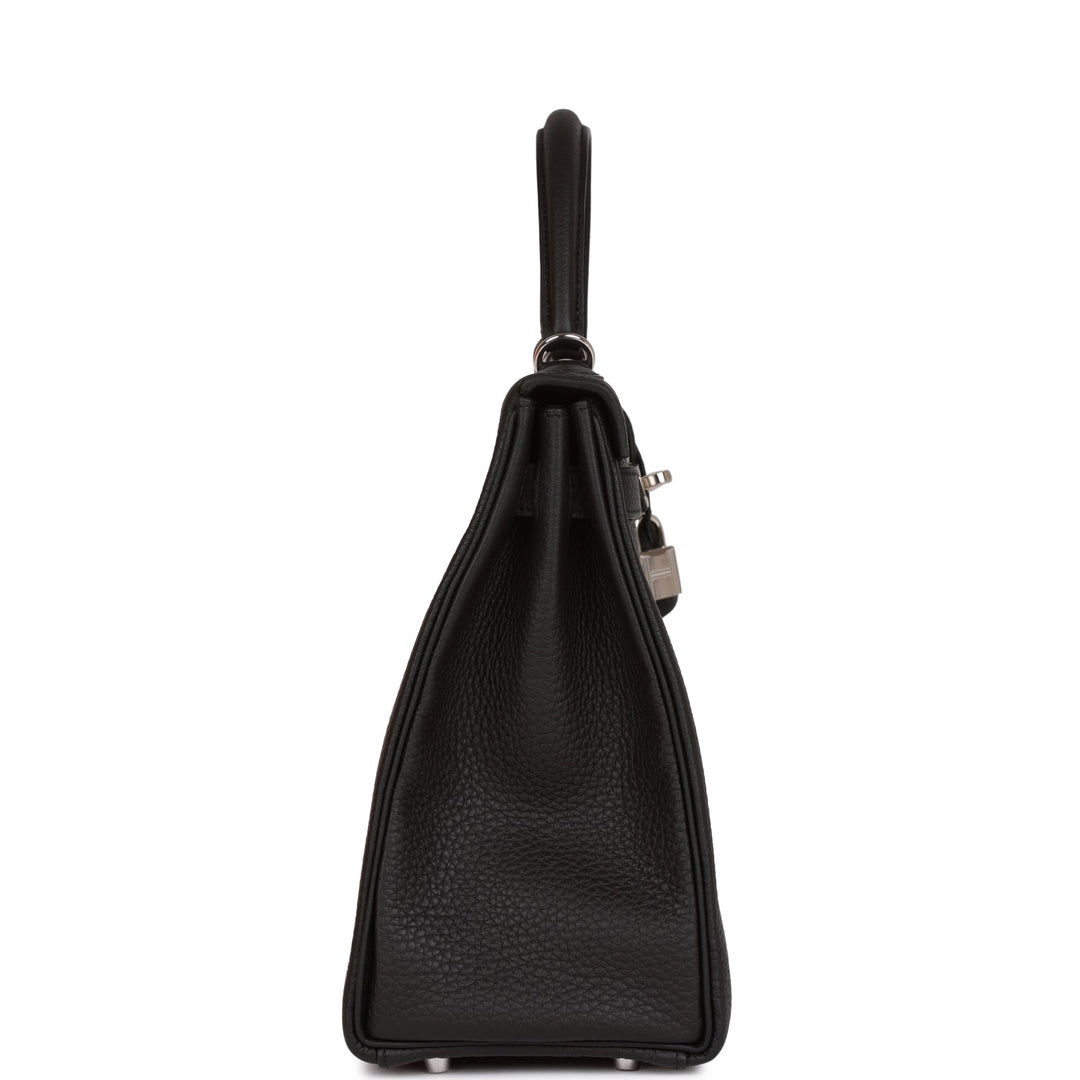 Hermes Kelly 32cm Retourne Black Togo Palladium Hardware