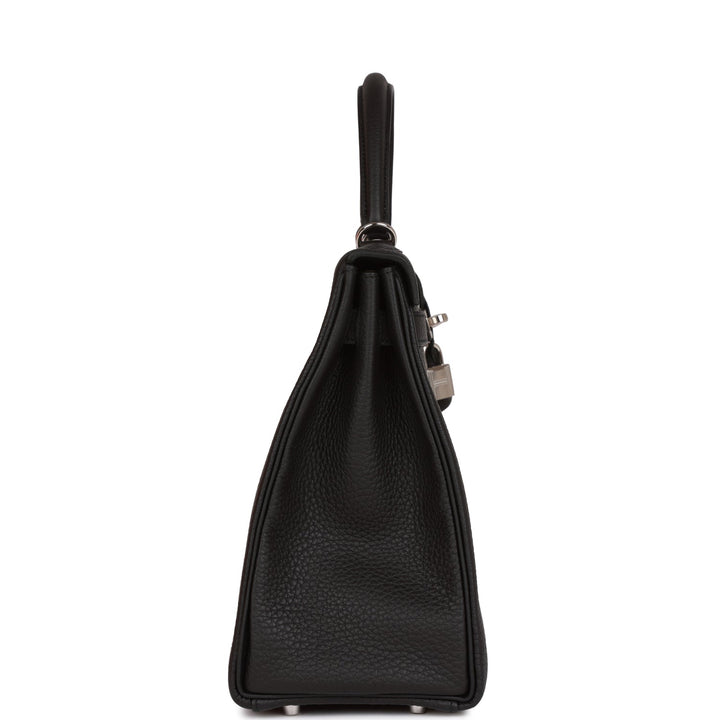 Hermes Kelly 32cm Retourne Black Togo Palladium Hardware