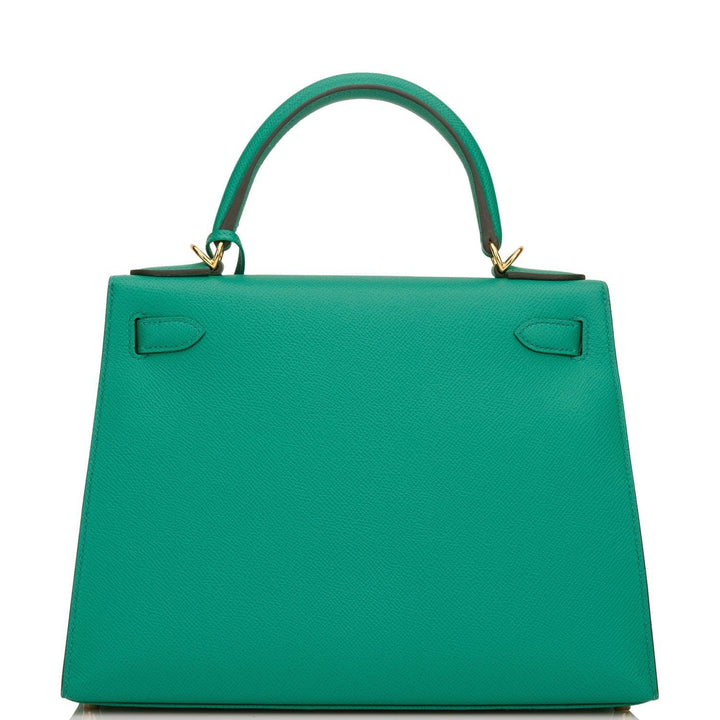 Hermes Kelly 28 Sellier Vert Jade Epsom Gold Hardware