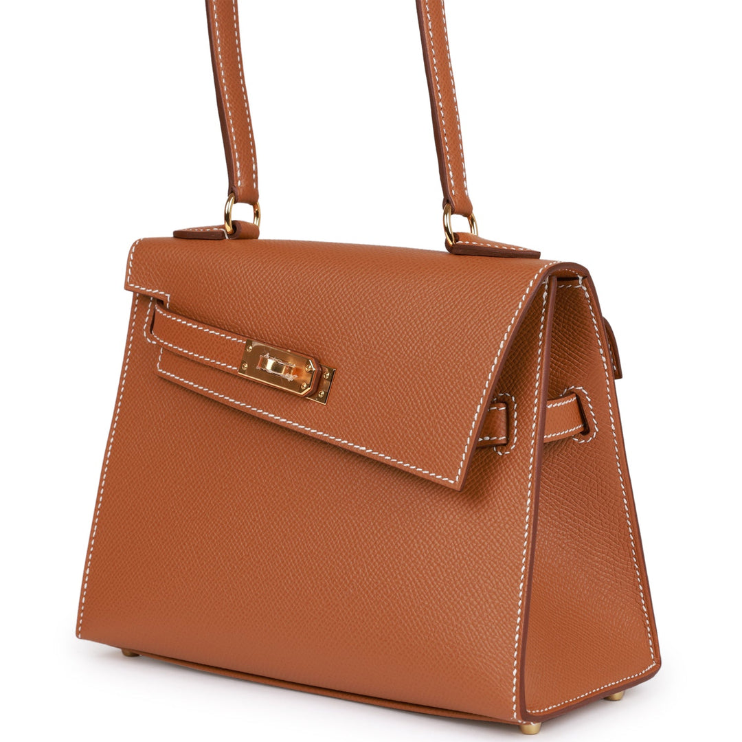 Hermes Kelly 20 Sellier en Desordre Gold Epsom Gold Hardware