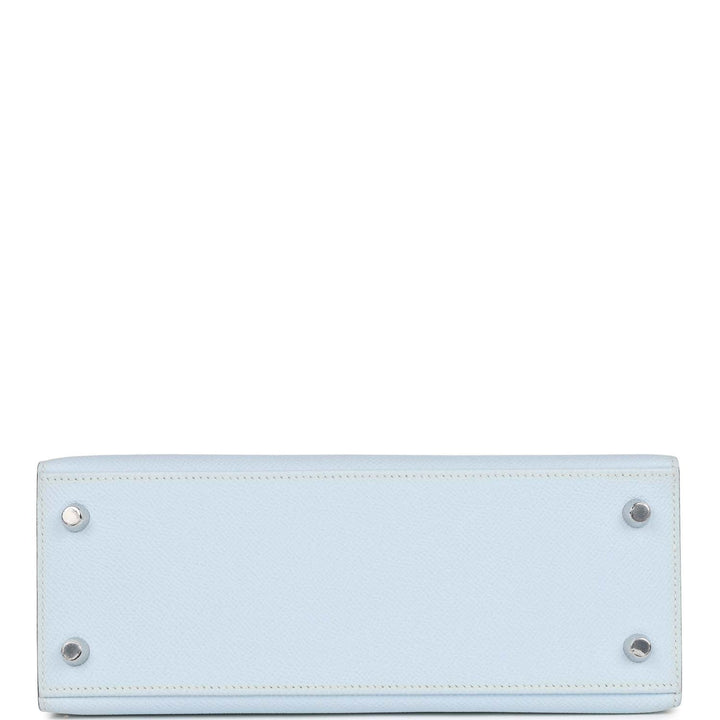 Hermes Kelly 25 Sellier Bleu Brume Epsom Palladium Hardware