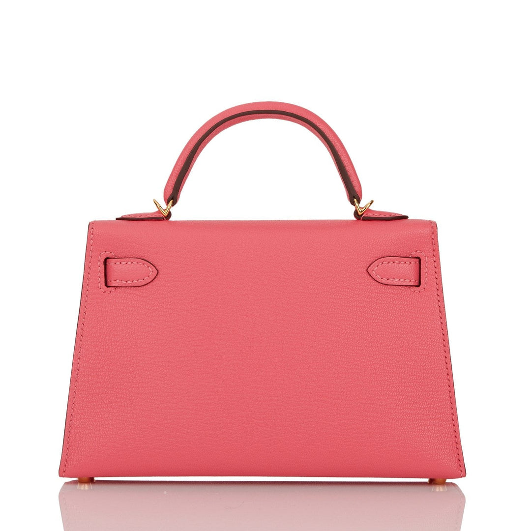 Hermes Kelly 20 Sellier Rose Lipstick Chevre Gold Hardware