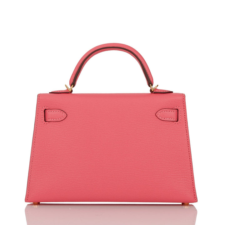 Hermes Kelly 20 Sellier Rose Lipstick Chevre Gold Hardware