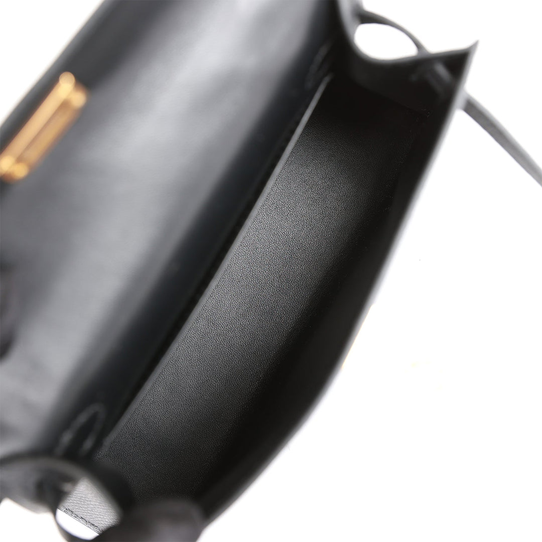 Hermes Kelly 20 Sellier Black Epsom Gold Hardware Deposit 1