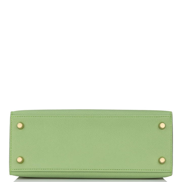 Hermes Kelly 25 Sellier Vert Criquet Epsom Gold Hardware