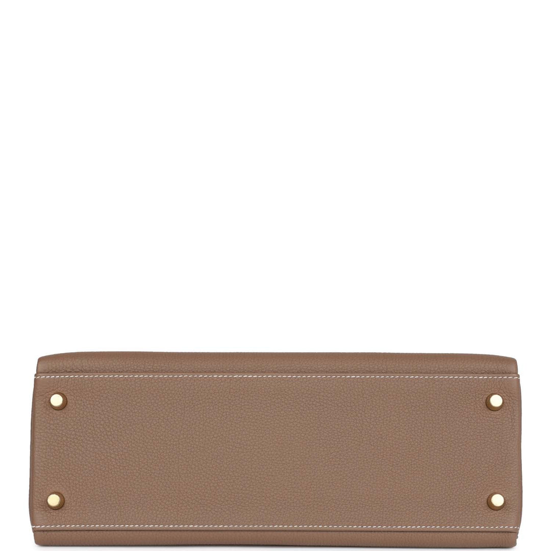 Top quality Hermes Kelly Retourne 32 Etoupe Togo Gold Hardware