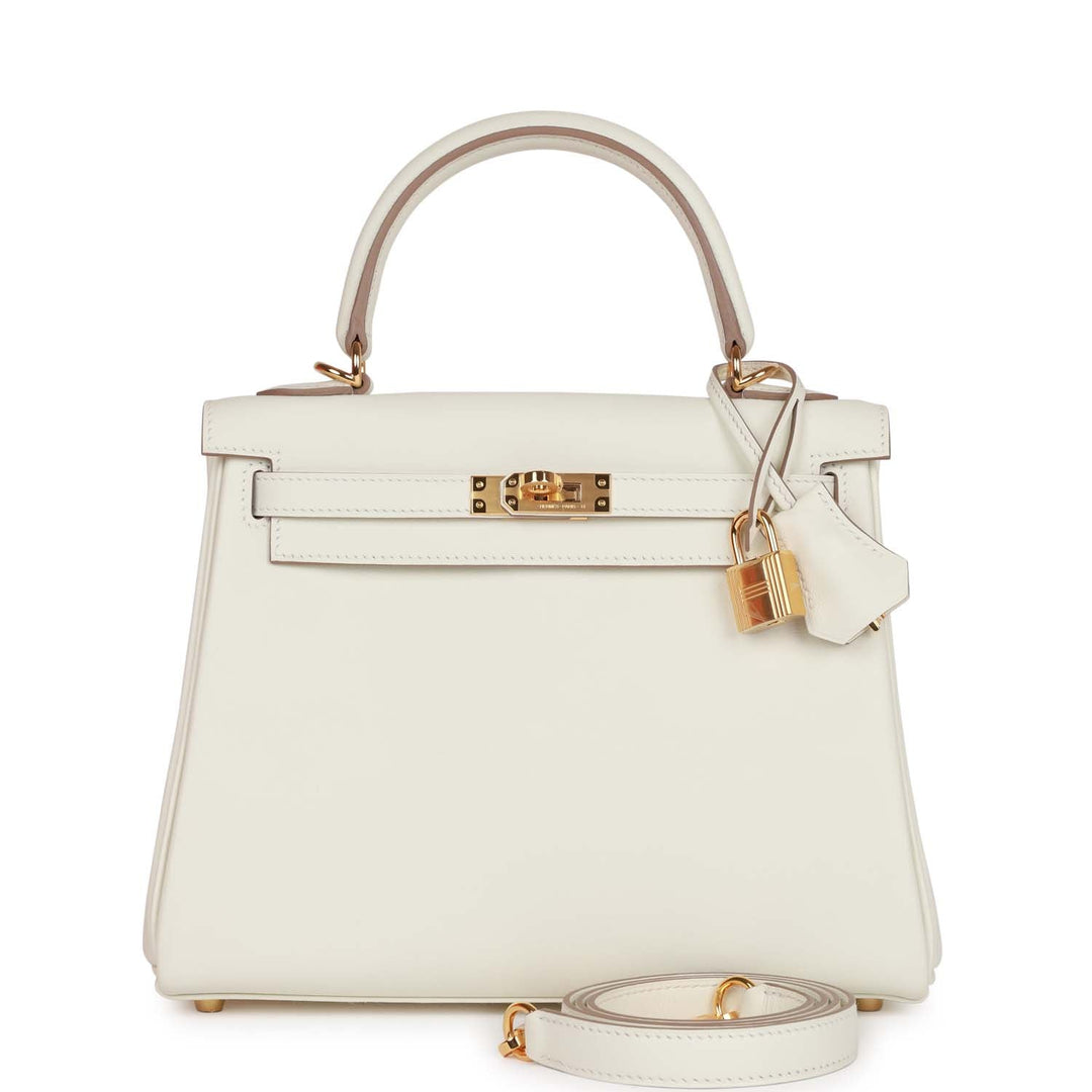 Hermes Kelly 25 Retourne Mushroom Swift Gold Hardware