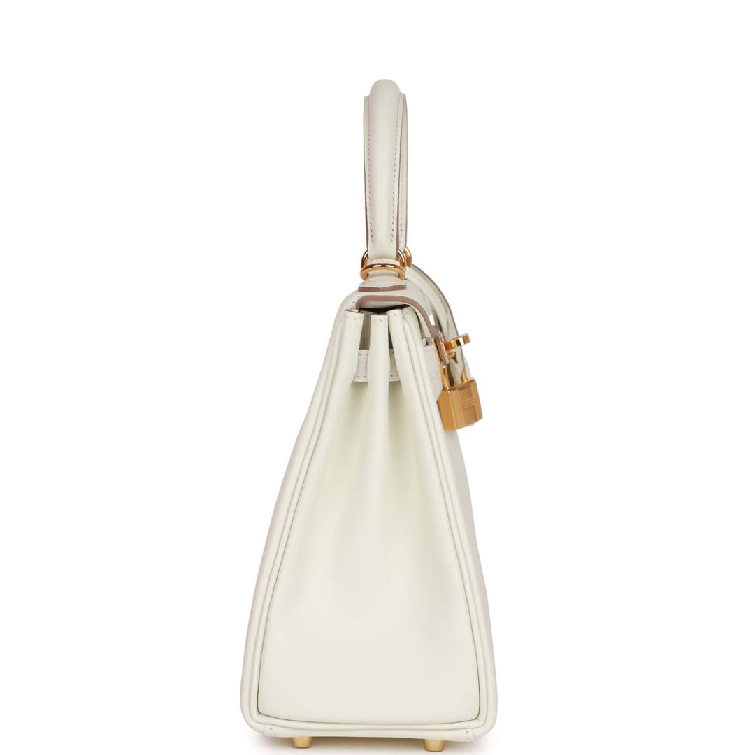 Hermes Kelly 25 Retourne Mushroom Swift Gold Hardware