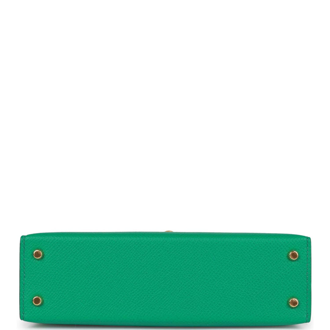 Hermes Kelly 20 Vert Jade Epsom Sellier Gold Hardware