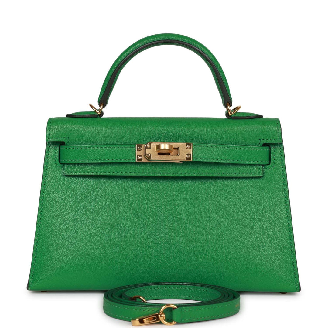 Top quality Hermes Kelly Sellier 20 Bambou Chevre Gold Hardware