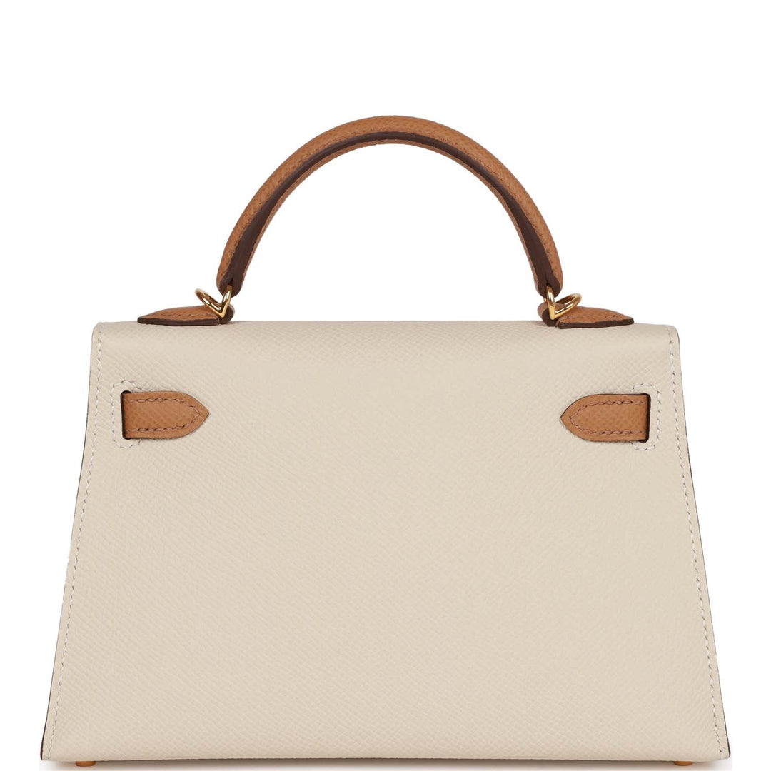 Top quality Hermes Special Order (HSS) Kelly Sellier 20 Craie and Biscuit Epsom Gold Hardware