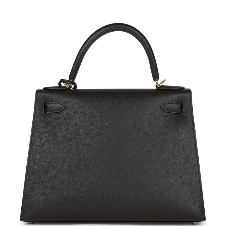 Top quality Hermes Kelly Sellier 28 Black Madame Gold Hardware