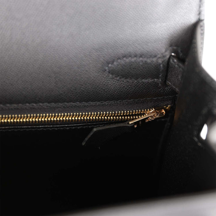 Top quality Hermes Kelly Sellier 28 Black Madame Gold Hardware