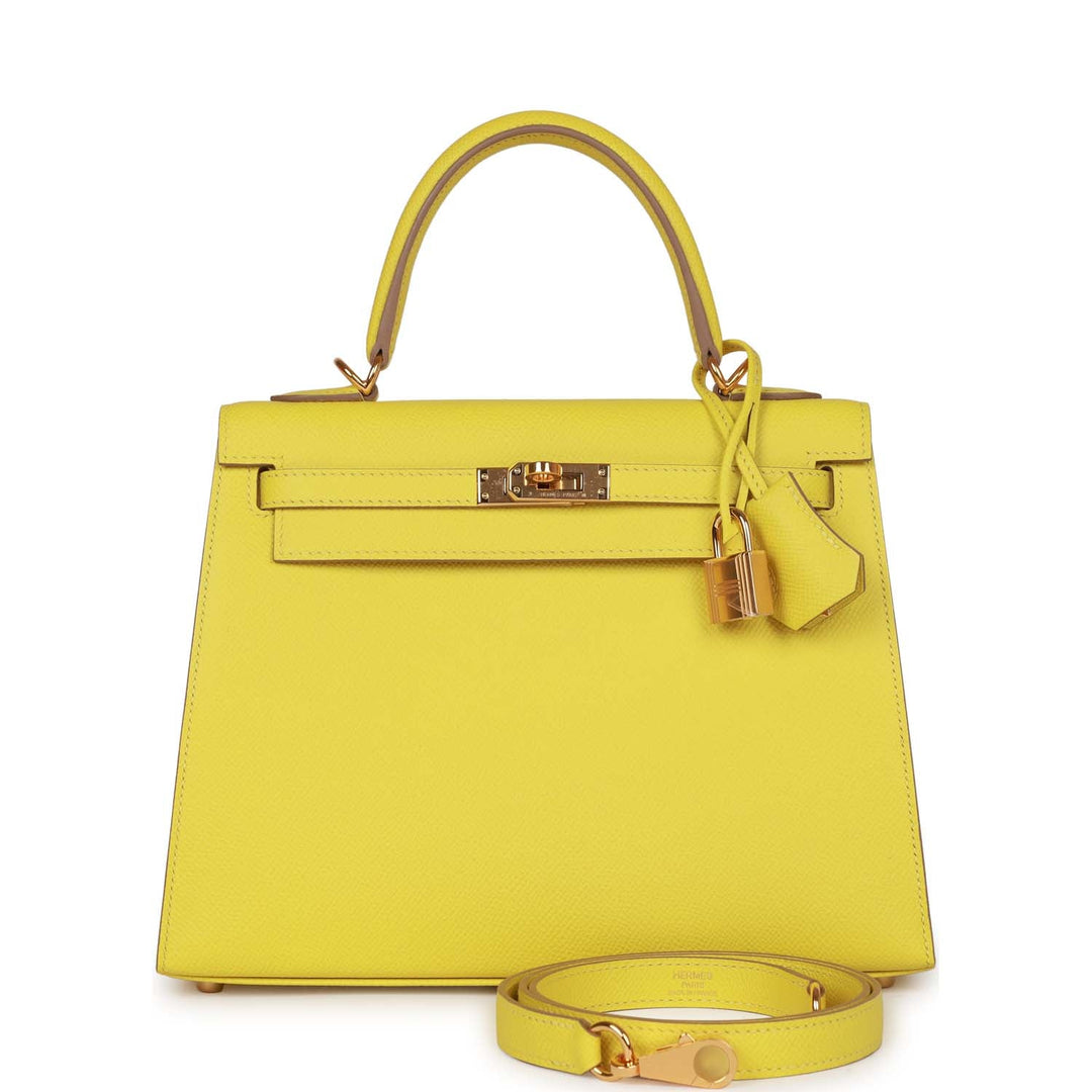 Top quality Hermes Kelly 25 Lime Epsom Gold Hardware