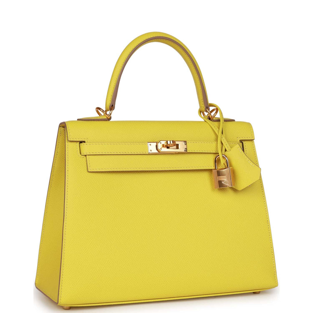 Top quality Hermes Kelly 25 Lime Epsom Gold Hardware