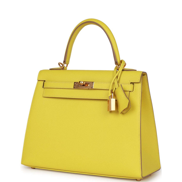 Top quality Hermes Kelly 25 Lime Epsom Gold Hardware