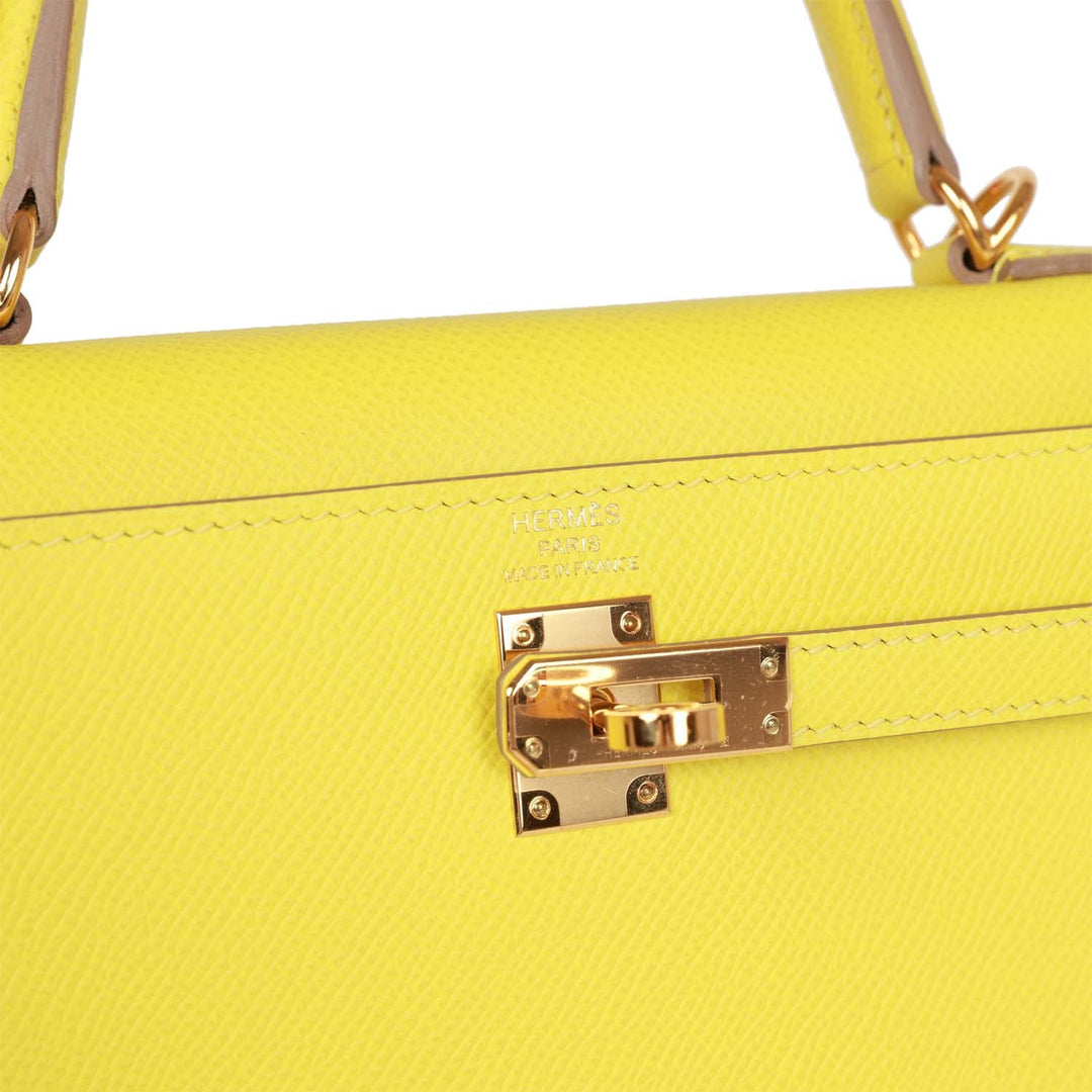 Top quality Hermes Kelly 25 Lime Epsom Gold Hardware