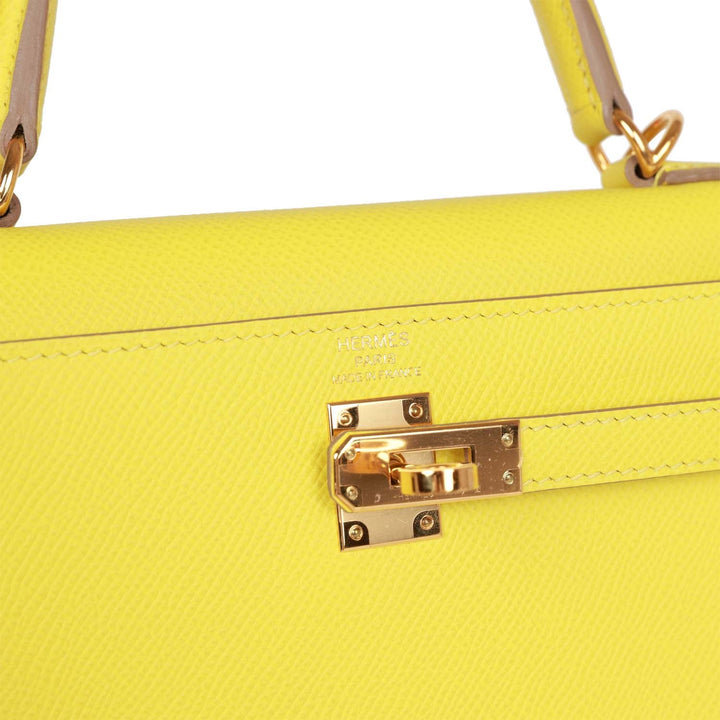 Top quality Hermes Kelly 25 Lime Epsom Gold Hardware