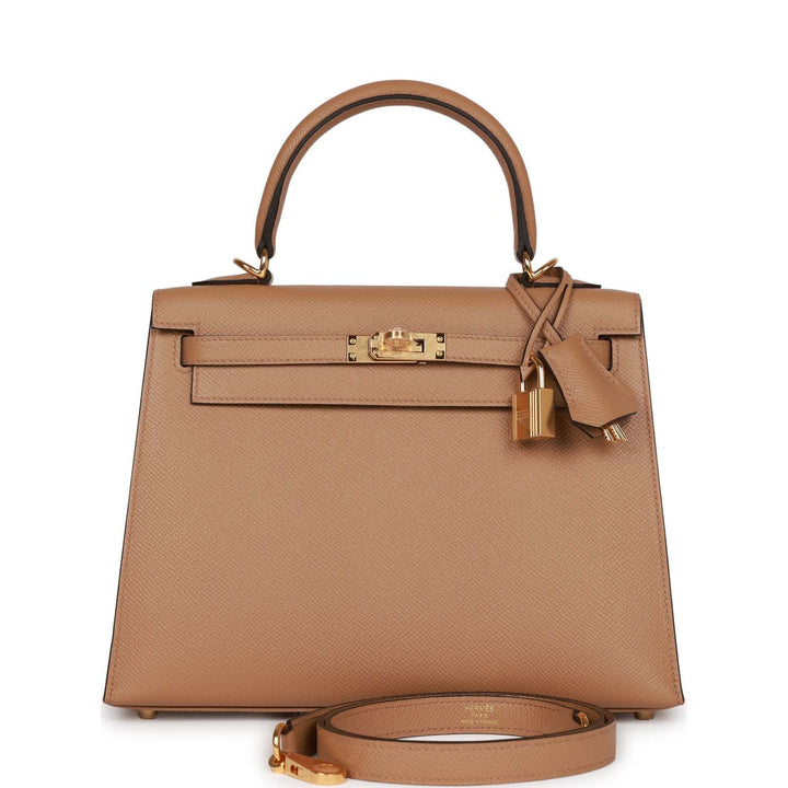Top quality Hermes Kelly Sellier 25 Chai Epsom Gold Hardware