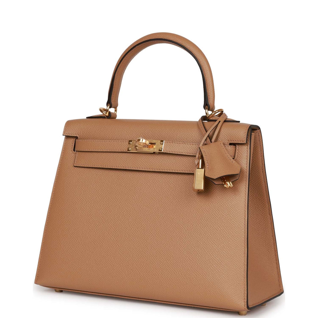 Top quality Hermes Kelly Sellier 25 Chai Epsom Gold Hardware