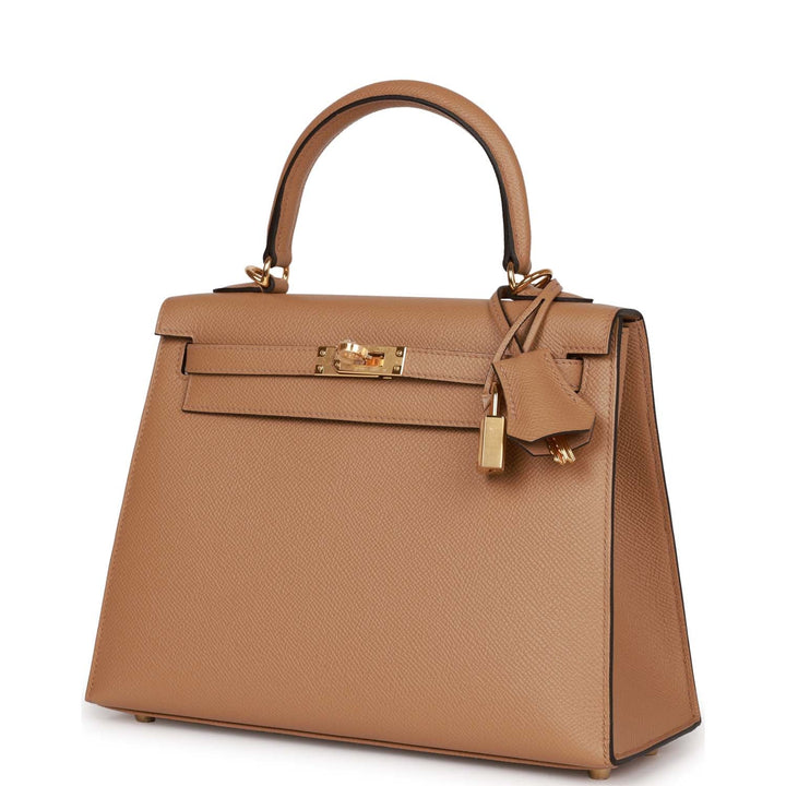 Top quality Hermes Kelly Sellier 25 Chai Epsom Gold Hardware