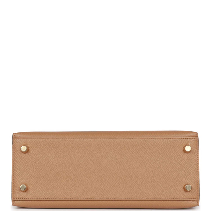 Top quality Hermes Kelly Sellier 25 Chai Epsom Gold Hardware