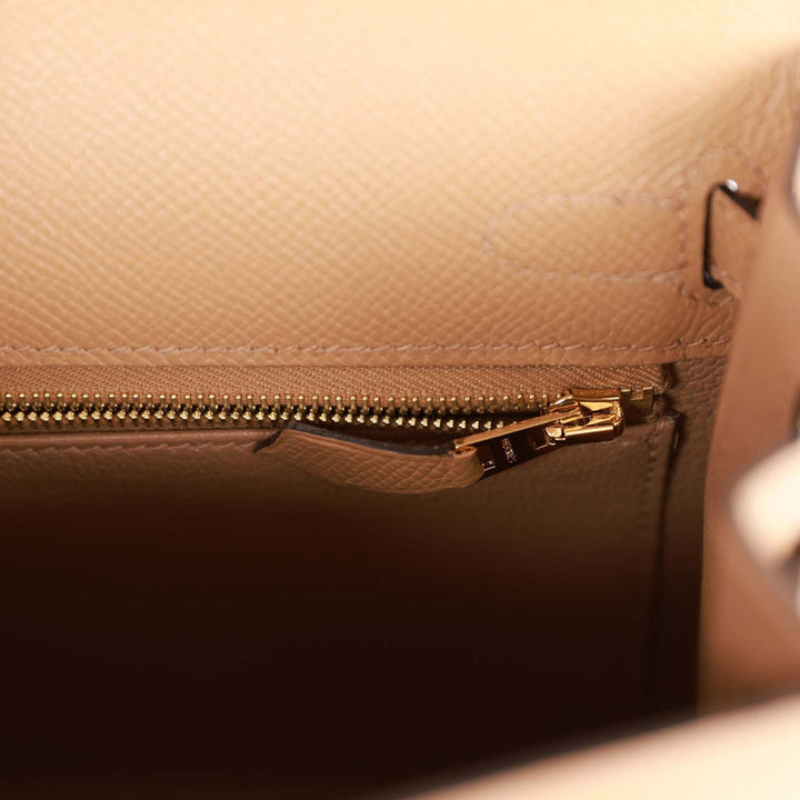 Top quality Hermes Kelly Sellier 25 Chai Epsom Gold Hardware
