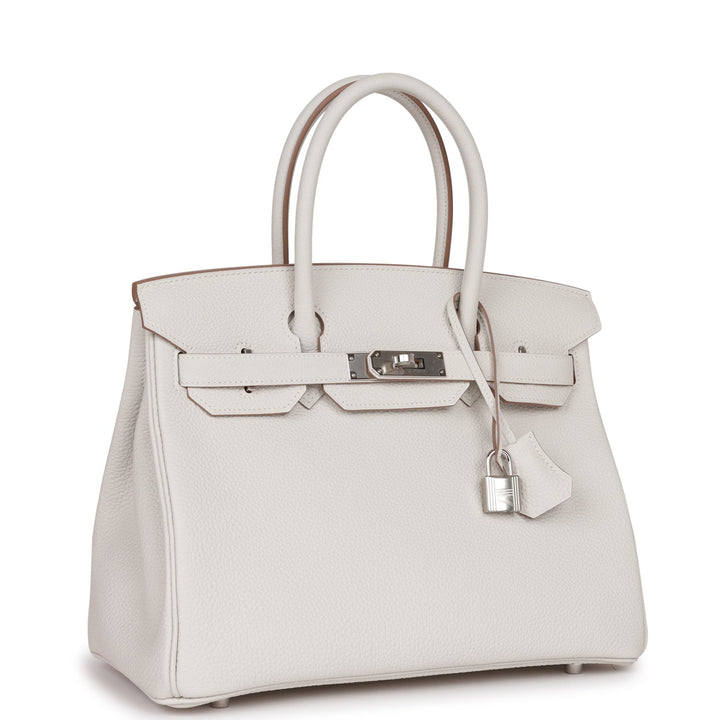 Top quality Hermes Birkin 30 Gris Pale Togo Palladium Hardware