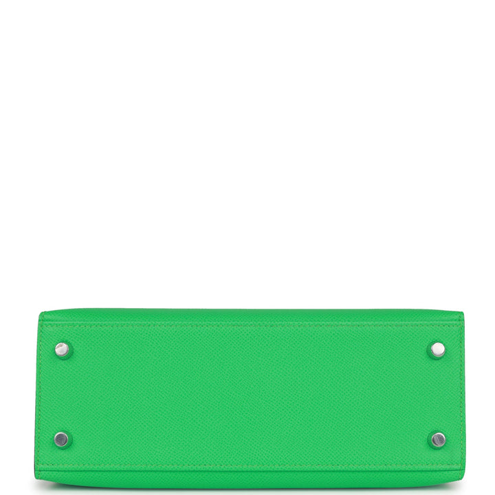 Top quality Hermes Kelly Sellier 25 Vert Comics Epsom Palladium Hardware