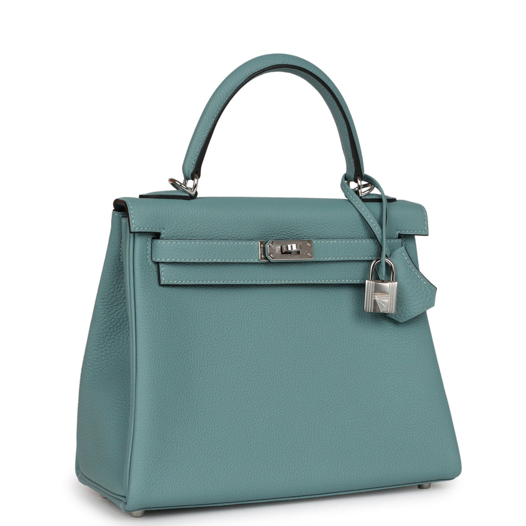 Top quality Hermes Kelly Retourne 25 Ciel Togo Palladium Hardware