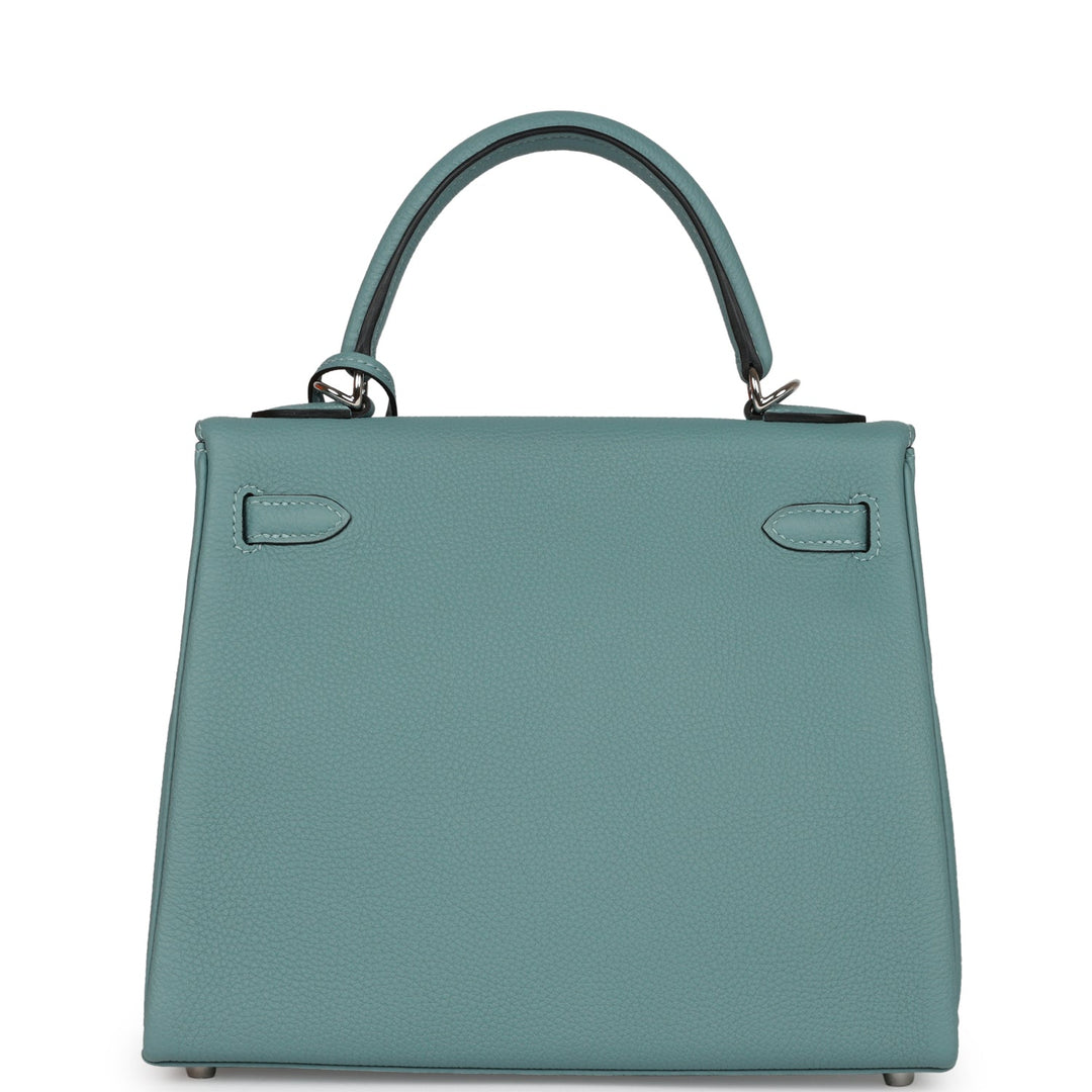 Top quality Hermes Kelly Retourne 25 Ciel Togo Palladium Hardware